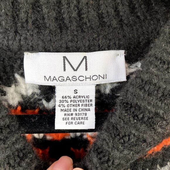 M Magaschoni Chunky Geometric Sweater S - Picture 2 of 11